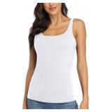 Small Women's Cotton Tank Top with Shelf Bra Adjus
