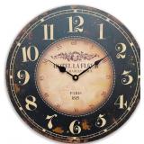 Mrocioa 24 inch Round Black Paris Decorative Wall