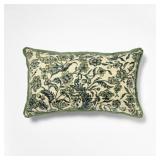 Floral Throw Pillow Green and Blue - Threshold  de