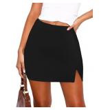 XSmall Women's Side Slit High Waisted Mini Skirt S