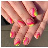 Short Square Press on Nails Cute Fake Nails with D