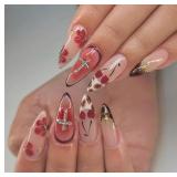 Acrylic Press on Nails - Medium Almond Fak
