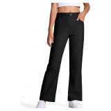 12yrs Girls Uniform Pants Kids High Stretchy Flare