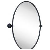 $120 TEHOME Farmhouse Black Oval Metal Pivot Bathr