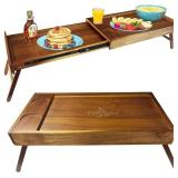 $70 Breakfast Bed Table Tray for Two - One Piece,