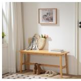 39.3' Bamboo Dining Bench, Farmhouse Table Bench,