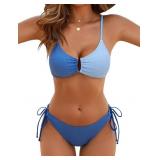 Medium Womens Sexy 2 Piece Bikini Sets Cheeky High