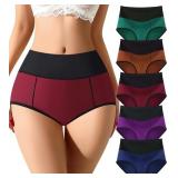 Xl Womens Cotton Mid High Waisted Underwear Comfor