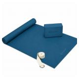 GAIAM YOGA BEGINNERS KIT BRICK STRAP MEDITATION HE