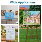 $73 A - Frame Wooden Display Easel with Wheels - A
