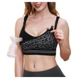 XL Momcozy Pumping Bra Hands Free | Seamless Nursi