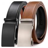 Leather Ratchet Belt Men 2 Pack - Customiz