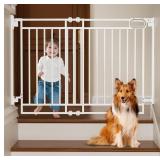 Grownsy Baby Gate for Stairs- No Bottom Bar, 29.8