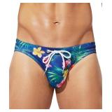 XL Men's Swim Briefs Sexy Low Rise Printed Bikini