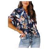 Large Women s Summer Chiffon Blouse Casual Short S