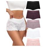 Medium Lace Boyshort Sexy Underwear Womens Panties