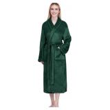 Large Womens Robe Fleece Plush Soft, Fluffy Fuzzy