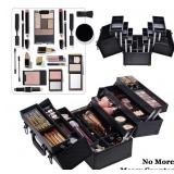 Makeup Train Case Professional Adjustable - 6 Tray
