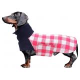 Large Warm Thermal Quilted Dachshund Coat,High Nec