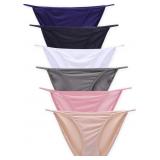Size 8 Women's Low-Rise String Bikini Panty Stretc