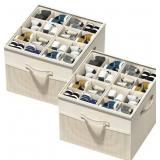Shoe Organizer for Closet,2 Pack Foldable