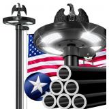 $200 20FT 10 Gauge Aluminum Flag Pole with 144 LED