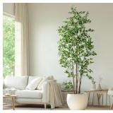 $150 Bailikang Artificial Ficus Tree Indoor 8ft, L