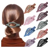 French Hair Claw Clips, 9-Pack Lay-Flat Design wit