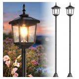 68' Solar Lamp Post Lights Outdoor,2-Pack 2700