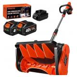 $170 80V Cordless Snow Shovel, 13-Inch | 2 x 40V 4