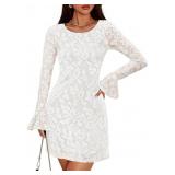 Large Long Sleeve Mini Dresses for Women Spring Me