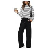 XL Two Piece Sets for Women Mock Neck Matching Set