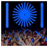 Blue Glow Foam Wands, 36 Pcs Giant LED Light Up St