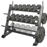 $150 3 Tier Multifunctional Dumbbells Weights Barb