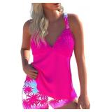 Large Womens Tankini Bathing Suits, Two-Piece Smoc