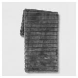 $70 Project 62 Gray Texture Faux Fur Throw Blanket