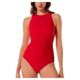 Large Women's Tummy Control One Piece Swimsuit Ruc