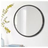 Rustic Round Mirror, Hanging Wall Decorative Small