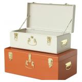 $159 Vixdonos Decorative Large Metal Box Storage T