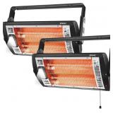 $115 2 Packs Electric Garage Heaters, 1500W/750W C