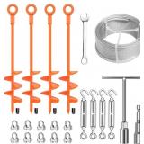 4 Pcs 18' Fully Welded Ground Anchors Shed Anchors