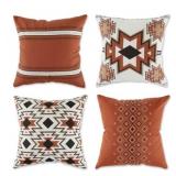 4pk 18'x18' Aztec Printed Square Throw Pillow Cove