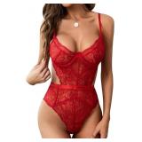Medium Women Sexy Lingerie Bodysuit Lace Teddy Sna