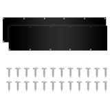 2 Sets 10 x 34 Inches Mat Black Door Kick Plate fo