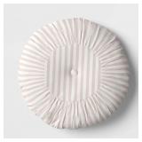Round Stripe Pillow Natural/White - Threshold