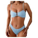 Medium Women's Ribbed Bikini Sets U Wire Adjustabl