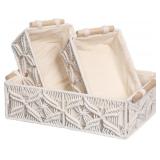 GIB Macrame Storage Basket Boho Decor Boxes Small