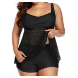 Aqua Eve Women Plus Size Tankini Swimsuit Two Piec