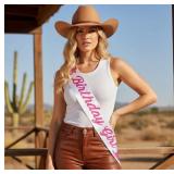 Birthday Girl Sash, Birthday Cowgirl Party Decorat