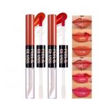 2Pcs Peel Off Lip Gloss Tattoo and Lip Oil 2-in-1,
